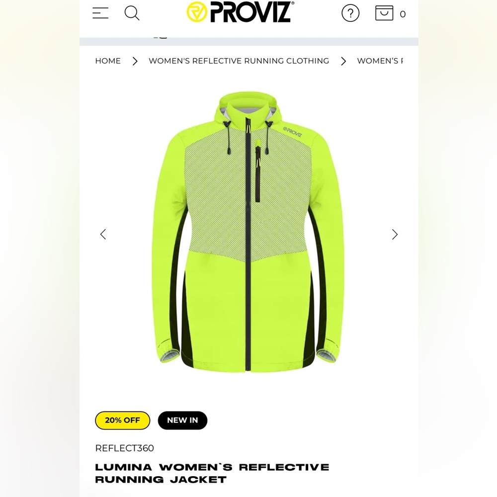 Proviz Women’s Lumina Reflective Yellow Running Jacket